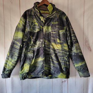 Columbia Omni-Tech 3-in-1 Interchange Winter Jacket, Men’s L, Green/Black Ski